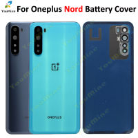 Untuk เคสโทรศัพท์ OnePlus NORD Kembali Bateri Kaca ปก Belakang Pintu Perumahan Kes Kamera untuk OnePlus 8 Nord 5G