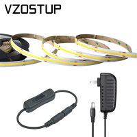 DC12V COB LED Strip Light Full Set with ON OFF Switch FOB LED Tape Ribbon Lights Set 240 480LEDs 2700K 3000K 4000K 6000K 8mm