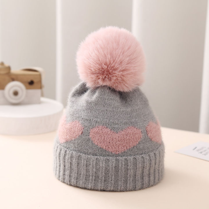 baolongxin-หมวกถักแจ็คการ์ดหนาสองเท่าหมวกเด็กอ่อนใหม่สำหรับฤดูหนาวหมวกเด็กแรกเกิด