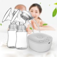 MOLD Electric Double Breast Pump Kit with 2 Milk Bottles USB Powerful Breast Massager Baby Breastfeeding Milk Extractor