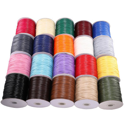 10M/Lot 0.5-2.5mm Leather Line Waxed Cord Cotton Thread String Strap Necklace Rope Bead Bracelet for DIY Jewelry Making Supplies