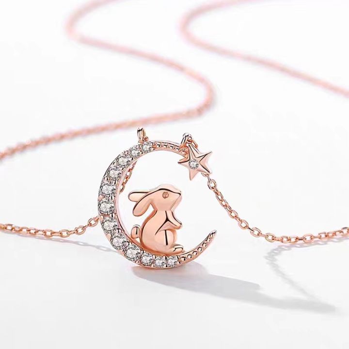fashion-necklace-light-luxury-necklace-star-picking-necklace-cute-rabbit-necklace-european-and-american-necklace