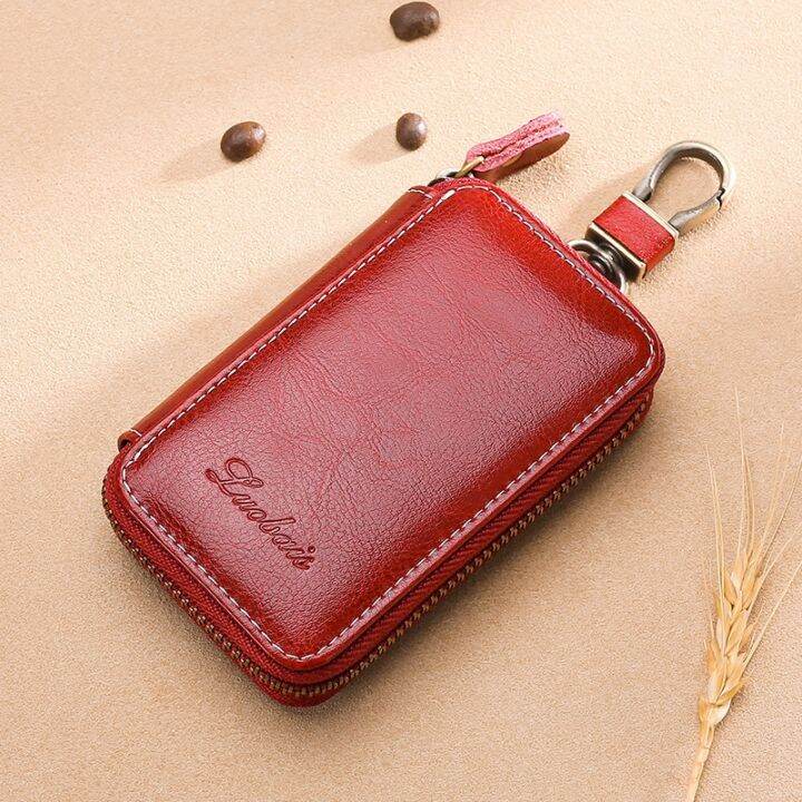 layor-wallet-กระเป๋าพวงกุญแจที่ใส่กุญแจหนังวัวแยกชิ้นกระเป๋าเคสกุญแจรถยนต์ชายหญิงกระเป๋าเงินขนาดเล็กเล็กอเนกประสงค์