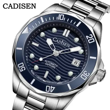 ICE-BLUE Dial Sapphire Glass Watches Men Japan MIYOTA-8285 Movt Men`s Watch  Mechanical Automatic Diver Watch Clock CADISEN C8185