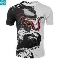 Wt【พร้อมส่ง】เสื้อยืดกางเกงขาสั้นผู้ชายผู้หญิงทันสมัยเสื้อพิมพ์ลายดิจิตัลพิษ3d เสื้อเชิ้ตลำลองทรงหลวมฤดูร้อน【cod】