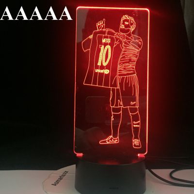 Anime Football Star 10 Figure Led Night Light for Home Room Decoration Nightlight Something about Football Gift Table 3d Lamp Night Lights