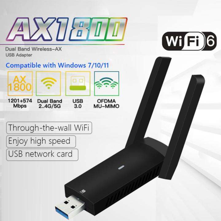 fu-ax1800ดูอัลแบนด์ขนาด2-4-5g-wifi-6ตัวรับสัญญาณ-wifi-สำหรับ-windows-7-10-11แล็ปท็อป-pc