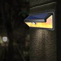 158LEDs Solar Wall Light Outdoor Garden Flame-Lamp Motion Sensor