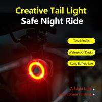 卍 Mountain Bike Taillight Waterproof Bicycle Lamp Long Battery Life LED Warning Creative Tail Light Night Riding Accessories