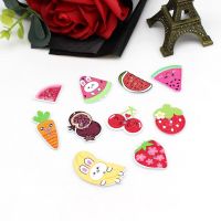 【YF】❍✧  50PCs/lot Mulity Fruit series Buttons Colorful Mixed Scrapbook Sewing Accessories 2 Holes