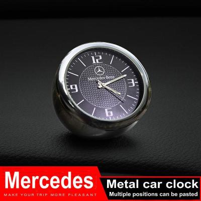 นาฬิการถยนต์เครื่องประดับ Auto Air Vents ตัวหนีบตรงช่องแอร์มินิตกแต่งรถยนต์ Dashboard เวลานาฬิกาแสดงตัวเลขสำหรับ Mercedes Benz GLE GLC GLS AMG GLK GLA ซีแอลเอสซีแอลเอ W211 W212 W210 W203 W204 W205 W176 E260 E200 A B C E Class (BENZ)