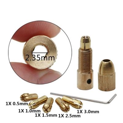 HH-DDPJ7pcs/set Inner Diameter Small Electric Drill Bit Collet Micro Twist Drill Chuck Set