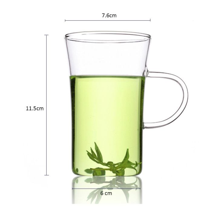 uniturcky-300ml-นมดอกไม้แก้วชาแก้วชาเขียวแก้วใสดื่มถ้วยแก้ว-handmade-โปร่งใส-drinkware-ชุดแก้วกาแฟ