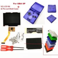 V2 IPS Screen LCD Kits for GBA SP Backlight LCD Screen 5 Levels Brightness V2 Screen For GBA SP Console