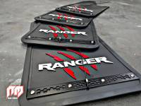 บังโคลนรถยนต์ Ranger Mud flaps Black Plate รอยข่วนแดง