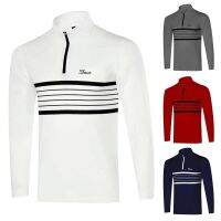 [Titleist] Autumn Winter New Style Golf Mens Zipper Long-Sleeved T-Shirt Outdoor Sports Leisure Non-Ironing Quick-Drying polo Shirt