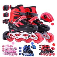 adjustable kids light up Childrens inline roller skates speed skating shoes for girls boys Training Equipment