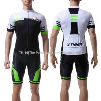 ❣❉ X-Tiger Men Mountain Bike Riding Apparel Summer Road Bike Cycling Jersey Kits Gel Pad Bicycle Bib Suits Racing Downhill Jerseys Cycling Jersey Mountain Bike Motorcycle Jerseys Sportwear Clothing Cycling Bicycle Jersey/Pant/Set