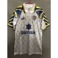 2022 2023 ล่าสุด เสื้อกีฬาแขนสั้น ลายทีมชาติฟุตบอล Parma 95-97 Parma สีขาว สไตล์วินเทจ ไซซ์ S-XXL AAA