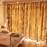 2021 New year 3*3M 300 LED Window Curtain String Light Festoon Wedding Party Garden Bedroom Outdoor Indoor Wall Home decor