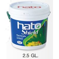 สีทาบ้าน สีน้ำอะคริลิค 100% เกรดพรีเมี่ยม สีกึ่งเงา Hato Shield ขนาด 9.785 ลิตร