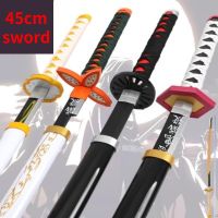 45cm Demon Slayer Sword Katana Kimetsu Yaiba Original Anime Fans Cosplay Sword Tanjiro Swords Belt Stand Home Decor Kids Gift