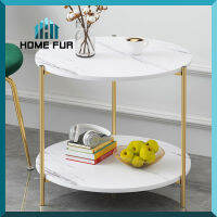 Home Fur โต๊ะข้าง โต๊ะกลม โต๊ะสี่เหลี่ยม โต๊ะวางของ โต๊ะอเนกประสงค์ แบบ 2 ชั้น