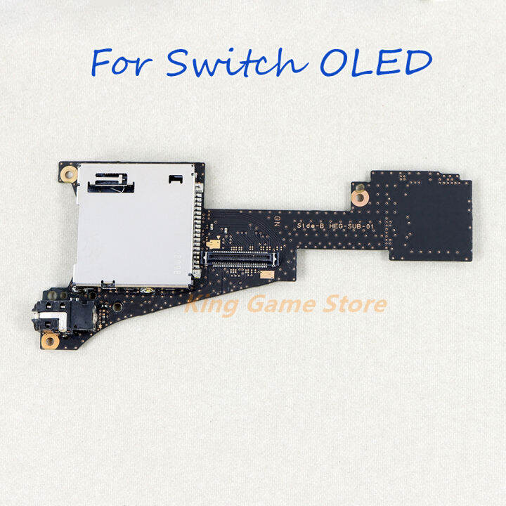 Original For Nintendo Switch Oled Game Card Slot Reader With Headset Headphone Audio Jack Socket