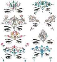 Glitter Face Jewels Temporary Tattoo Sticker Body Gems Gypsy Festival Adornment Party Face Decoration Tattoo Beauty Makeup Tools Stickers