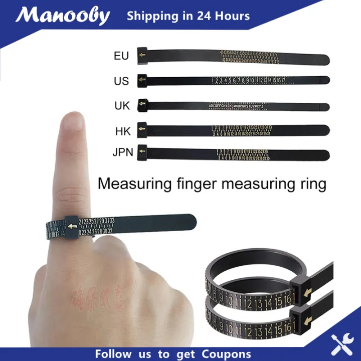 Manooby Ring Ruler Measurer Finger Coil Ring Sizing Tool UK Size US ...