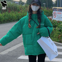 利GW jacket for women Down jacket autumn and winter Korean version of the new checkerboard cotton jacket ins tide Hong Kong style couple student bread jacket short jacket