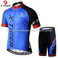 ☄❀ X-Tiger Cycling Jersey Set Breathable Bicycle Clothing Quick-Dry Riding Bike Clothes Shorts Sleeve Cycling Set Ropa Ciclismo