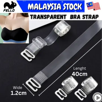 3 Pairs Wide Clear Transparent Invisible Adjustable Shoulder Bra
