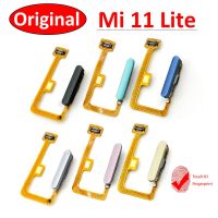 100% ต้นฉบับเหมาะสำหรับ Xiaomi Mi 11 Mi11 Lite เซ็นเซอร์ลายนิ้วมือบ้านกุญแจส่งคืนปุ่มเมนู Flex Rion สีดำสีขาวสีฟ้าสีเขียว