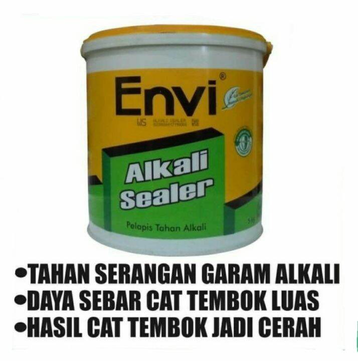 Alkali Sealer Envi 5Kg Cat dasar dinding baru Pelapis Tahan Alkali 5kg