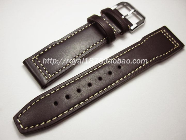 handmade-watch-band-genuine-leather-casual-strap-22mm-21mm-20mm-dark-brown-strap-bracelet-retro-wristband-watch-accessories