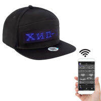 New High Quality Comfortable Novelty Bluetooth LED Sign Baseball Hat Street Dance Party Hiking Night Running Fishing Cap LL17