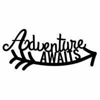 Adventure Awaits Beautiful Metal Home Decor Accent Metal Art Wall Sign