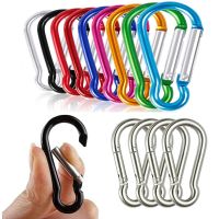 5/10/20Pcs Mini Carabiner Keychain Alluminum Alloy D-ring Buckle Spring Carabiner Snap Hook Clip Keychains Outdoor Camping Key Chains