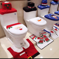 【cw】1Set Christmas Santa Claus Toilet Seat Cover Rug Home Decoration Christmas Toilet Lid Case Bathroom Mat Xmas Decorative Gifts