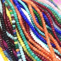 2*4mm faceted abacus 14 style natural stone jades opal rondelle loose beads for jewelry findings loose beads 15inch B559 Cables