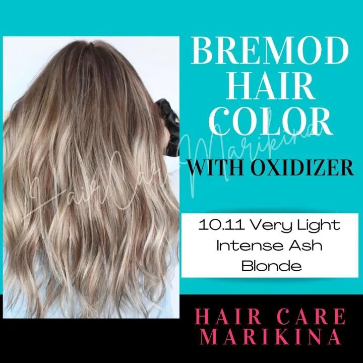 10.11 VERY LIGHT INTENSE ASH BLONDE Bremod Hair Color - With Oxidizer ...