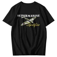 Supermarine Spitfire Raf Tshirts Men T Shirts Fighter Plane Ww2 War Pilot Aircraft Airplane Tshirt Cotton