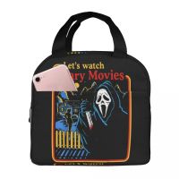 ⊙✵ Screaming Ghostface Scream Watch Thermal Insulated Lunch Bag Portable Cooler Horror Scary Movies Thermal Picnic Lunch Box