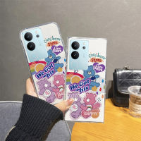 เคสโทรศัพท์มือถือ VIVO V29 5กรัม/VIVOV29การ์ตูนน่ารักสร้างสรรค์หมีสายรุ้งเคสโทรศัพท์ TPU Silicagel เคสนิ่มบางเฉียบโปร่งใสปกป้องการตก