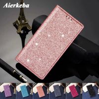 ﹊ Glitter Leather Magnetic Flip Case for Samsung Galaxy J3 J5 J7 Pro 2017 J8 J7 J4 J6 Plus A6 A7 A8 2018 Bling Wallet Cover Girl