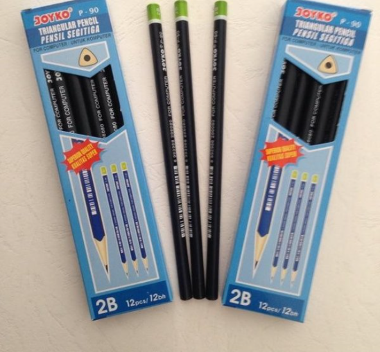 Pensil 2b Joyko [p 90 12 Pcs] Alat Tulis Ujian Komputer Pencil