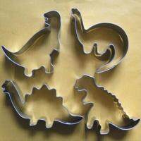 DIY Kids Interesting Creative Dinosaurs 4 Pcs/Set Dinosaur Shape Stainless Steel DIY Mold Baking Mould Kitchen Tools