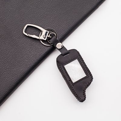 dfthrghd Fashion Leather Fob Key Case for Russian version 2-way SCHER KHAN Magicar A/B lcd Russian Safety In Two-way Car Alarm System