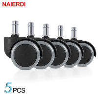 5PCS NAIERDI Universal Mute Caster 50กก. ล้อ2 "เปลี่ยนเก้าอี้สำนักงานลูกกลิ้งหมุน360องศาล้อเฟอร์นิเจอร์ฮาร์ดแวร์